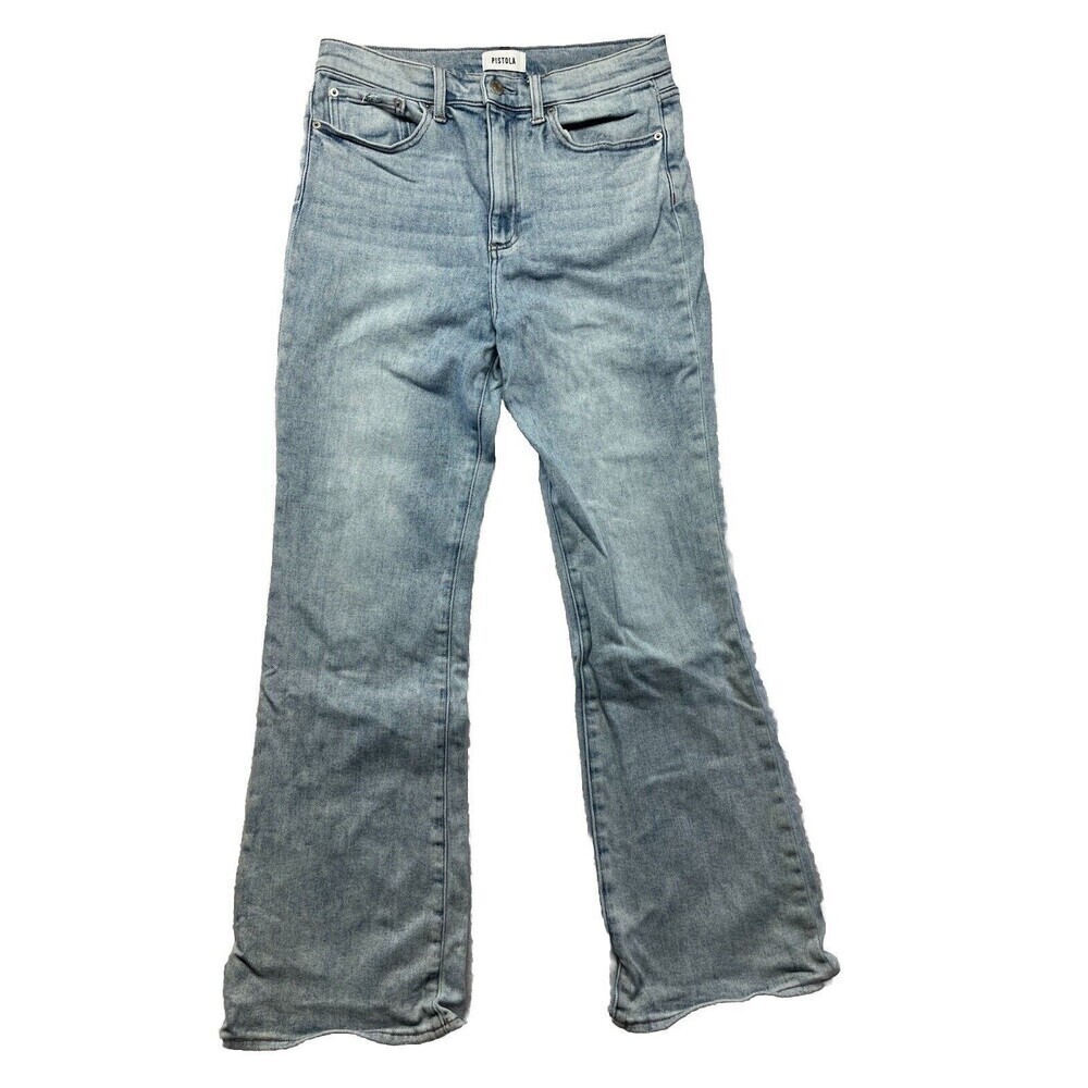 Pistola Jeans Women's Size 30 High Rise Boot Cut Stretch Light Wash Preppy Paseo